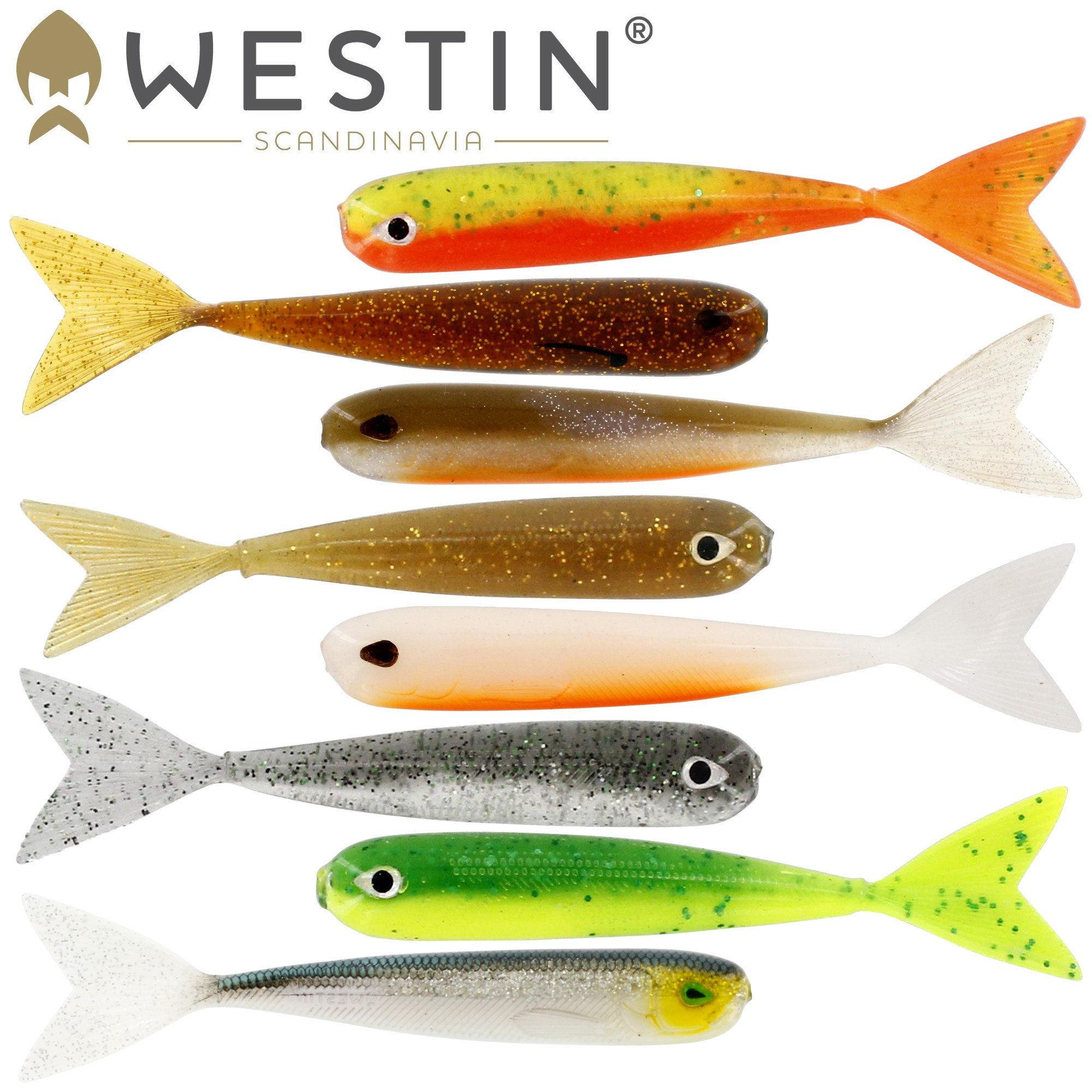 Westin Gummifisch Gummiköder Kunstköder 6 Stück Hypo Teez 9cm Dirty Harbor