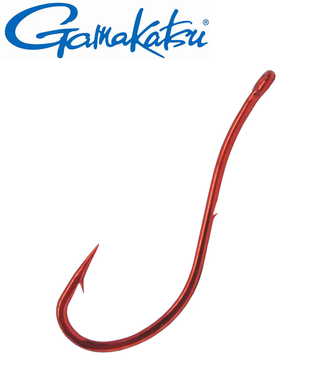 6 mit Öhr Gamakatsu Wurmhaken 3113R Wurm 2 Aalhaken 4 rot Gr 5//0 2//0,1