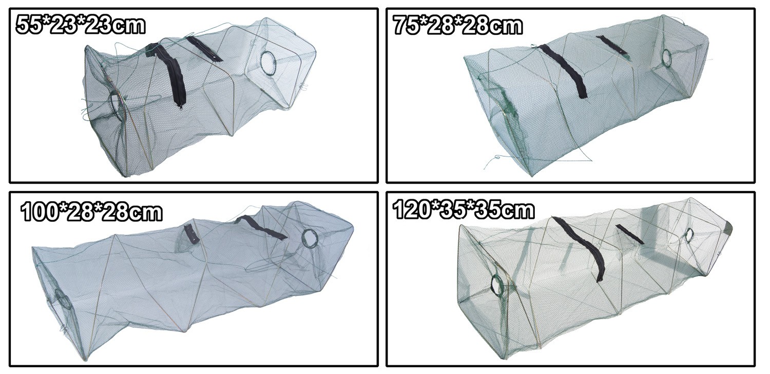 Fischreuse Mit 8 Löchern - Plastik Fischfalle Für Aal, Garnelen & Krebse