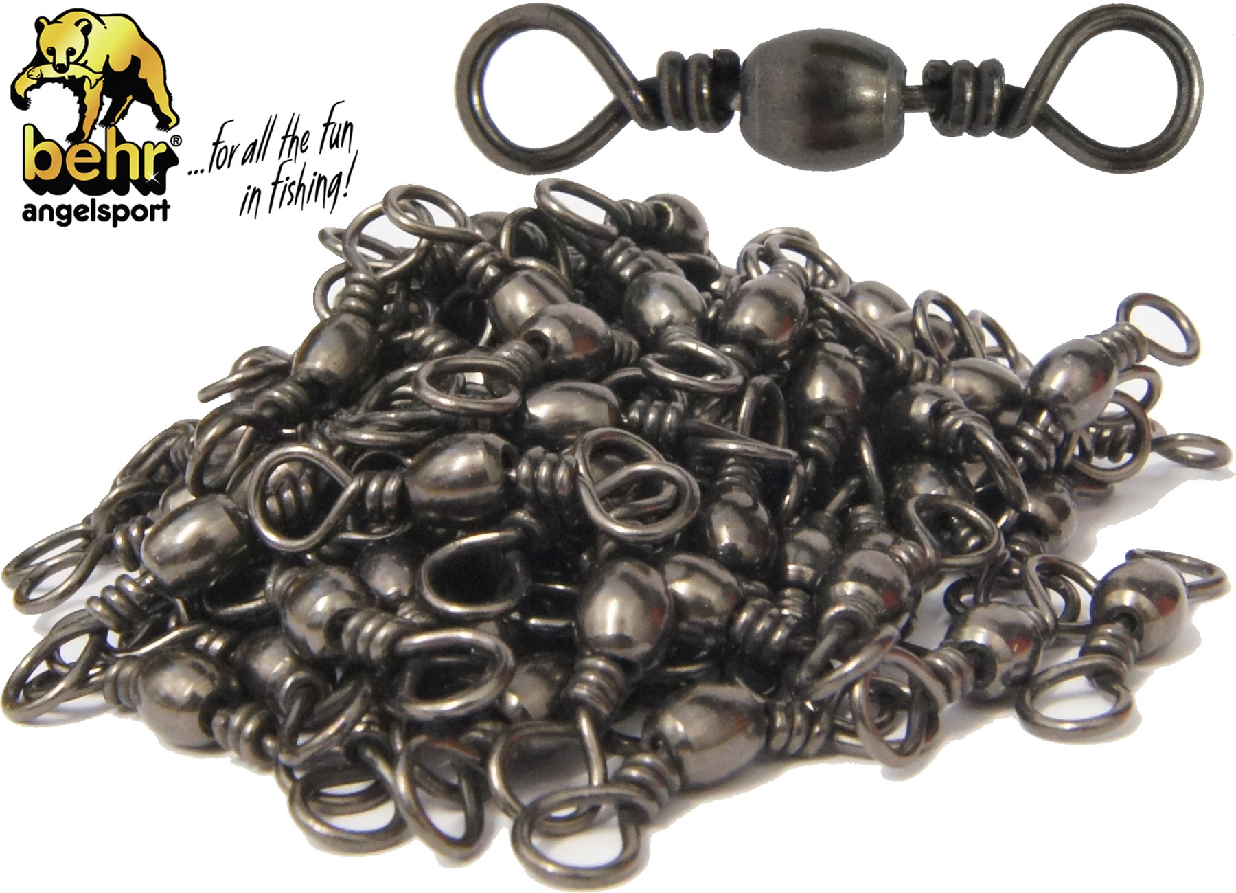 Njord Angel Wirbel Set 100 Stück - Edelstahl Karabinerwirbel Für Süß- & Salzwasser