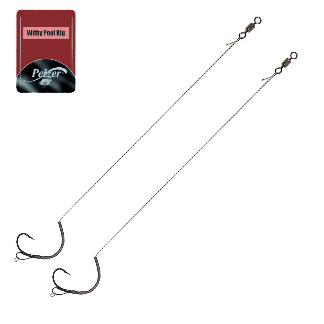 2 Stück Pelzer Withy Pool Rig Karpfenrigs Karpfenvorfach für Pop Up Boilies